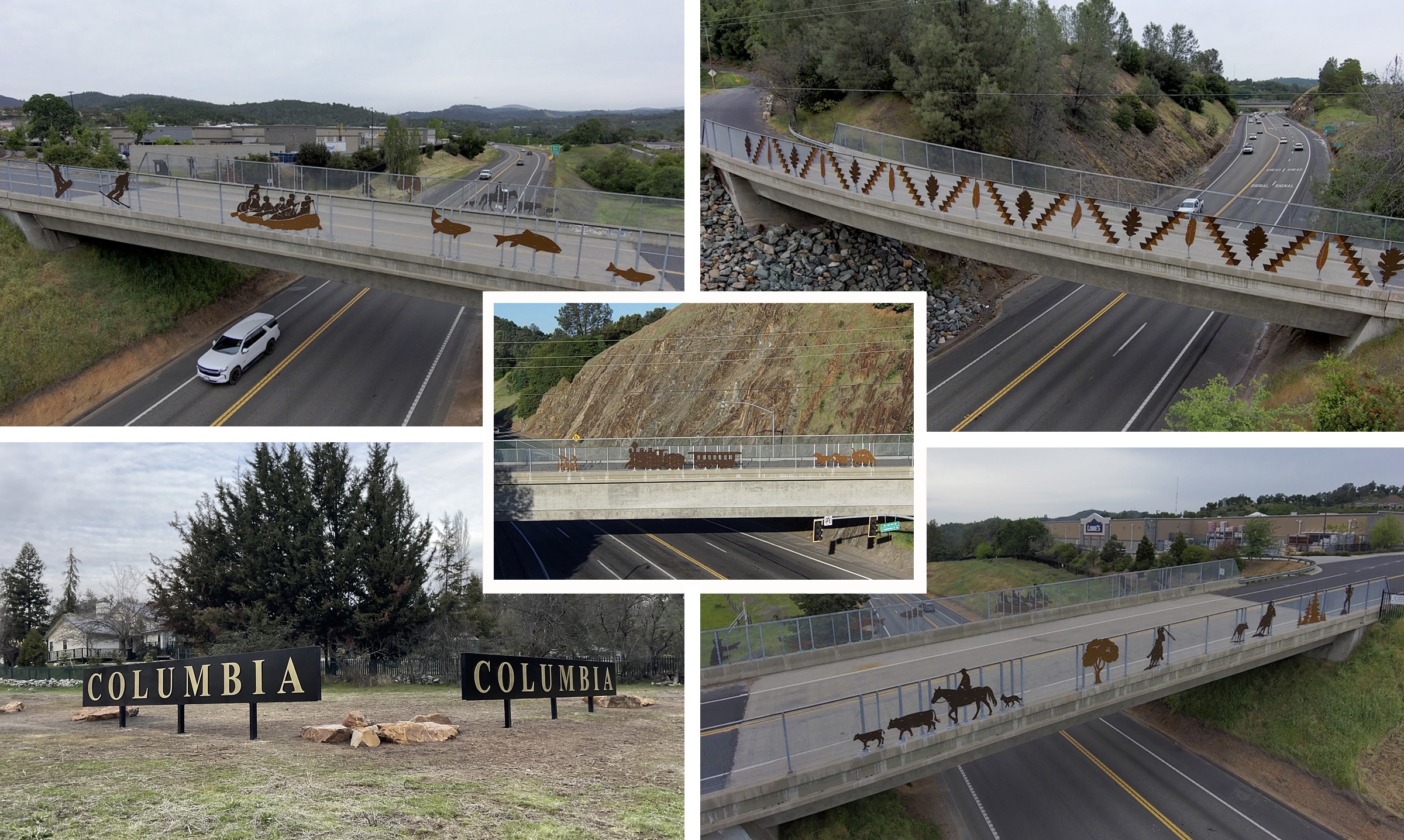 Image of Gateway Monuments in Gold-Rush Era Region That Welcomes Visitors and Celebrates Local Culture